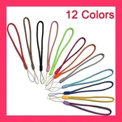 【スタッフおすすめ！】[YOUOWO] ハンドストラップ 携帯 ペンライト 手首 リストストラップ ショート 折りたたみ傘 自撮り棒 スマホケース 落下防止 カメラ、携帯電話、鍵、usb ストラップ 用 12色 12個入り カラー