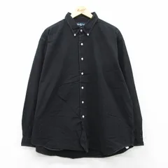 90s ラルフローレン MARLOWE 長袖シャツ 無地 シルク ブラック L 90s～ Polo by Ralph Lauren ポロ・バイ・ラルローレン MARLOWE シルク