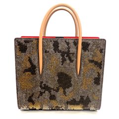 Th989883 クリスチャンルブタン パロマ ハンドバッグ 2way ショルダーバッグ グレー×レッド×ブラック系 Christian Louboutin 中古