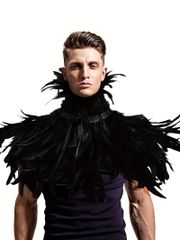 ゴシック 手作り ゴージャス エレガント ハロウィン ハロウィーン 仮装 パーティー メンズ レディース 兼用 ゴシックフェザー ハーネス コスチューム ショール アクセサリー アダルト ハロウィンパーティー ステージ パフォーマンス コスプレ