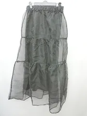 ◇ ◎　⊂ LOWRYS FARM ローリーズファーム ロング丈 ティアード スカート F ブラック レディース P  【1409090034626】