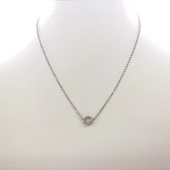 Folli Follie【フォリフォリ】ボールチェーンネックレス 石付き SV925 約41㎝　M234