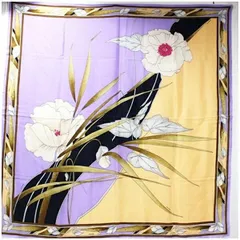 未使用‼︎ 【LEONARD】レオナール／シルク大判スカーフ Leonard 大判フラワー シルクスカーフ レオナール - メルカリ