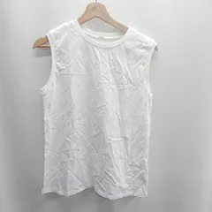 ◇ ⊂ Mila Owen ミラ オーウェン コットン100% ノースリーブ カットソー サイズ１ ホワイト レディース E  【1410100037896】