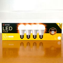 未使用 アイリスオーヤマ LED電球 60形相当 4個セット E26口金 電球色