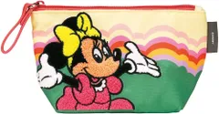 【即発送】スケーター (skater) フラット ポーチ お出かけ 小物入れ マチあり ディズニー レトロ ミニーマウス 女の子 女性 ZFP1-A