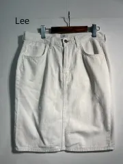 Lee Lee(リー) 白 デニム スカート L (医学 31inch )