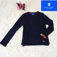 CRESTBRIDGE　BLUE　LABEL 　クレストブリッジ　ブルーレーベル　ニット　セーター　Ｖネック　紺　ネｲビー　薄手　シルク混　三陽商会