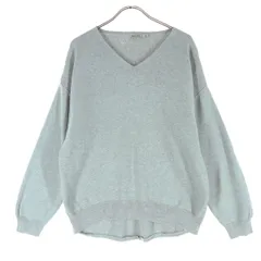 niko and... ニコアンド 長袖 Vネック ニット 3 グレー レディース 古着