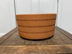 植木鉢　素焼き　7号　レンガ柄　観葉植物　多肉植物　山野草　草花　花　雑木　寄せ植え　盆栽　園芸　ガーデニング　盆栽鉢　陶器鉢