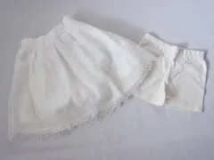 ★5 新品 未使用 メゾピアノ ジュニア メゾピアノジュニア mezzo piano junior アウトレット 子供服 女の子 140cm フォーマル スカート 白 スパッツ 2点 発表会 パーティー 結婚式 春 夏 ボトムス ガールズ 【中古】