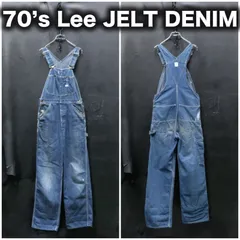 USA製 70's Lee JELT DENIM オーバーオール サロペット ジェルトデニム UNION MADE IN USA 約76cm ビンテージ 60年代/70年代 ワークウェア