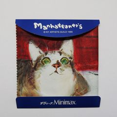 メガネ拭き マンハッタナーズ ワインピングクロス MAN-27 Manhattaner's (マンハッタナーズ） めがね拭き スマホ拭き クリーナー クロス 猫 ねこ