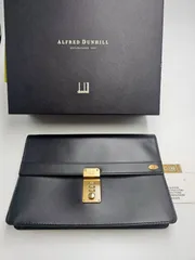 【送料無料】ダンヒル　dunhill　オックスフォード　セカンドバッグ　クラッチバッグ　ハンドバッグ　ポーチ　ブラック　レザー　LD9280A