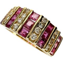 12.5号 ルビー 1.46ct ダイヤモンド 0.26ct リング・指輪 K18ゴールド 18金  4.3g レディース 【中古】【真子質店】【NN】