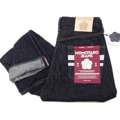 桃太郎ジーンズ Momotaro Jeans クラシックストレート ジーンズ 出陣ペイント 15.7oz TOKUNO BLUE ワンウォッシュ デニムパンツ MMJB0101 特濃インディゴ 新品