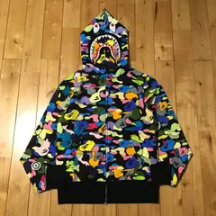 マルチカモ シャークパーカー Sサイズ shark full zip hoodie a bathing ape BAPE camo multi camo エイプ ベイプ アベイシングエイプ