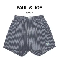 新品 未使用 PAUL&JOE ポールアンドジョー 下着 先染めストライプ＋ハートワッペン メンズ トランクス 517655 ネイビー