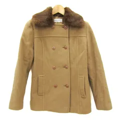 クミキョクシス ショートコート ジャケット アウター ファー付き カシミヤ混 レディース 2サイズ ブラウン 組曲sis 【中古】