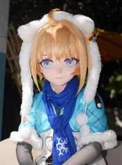 着ぐるみヘッド(ネコ) 着ぐるみヘッド 猫 ピンクと白 全頭ヘッド ケモノ マスク ファー
