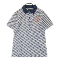 サイズ：L CALLAWAY キャロウェイ  フロント刺繍 半袖ポロシャツ 総柄 グレー系 [240101437979] ゴルフウェア レディース ストスト