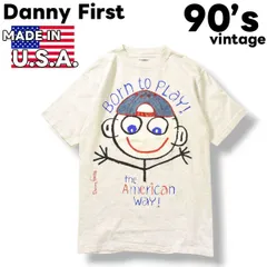 90sヴィンテージ USA製 ダニーファースト Danny First 両面ビッグプリント 半袖 Tシャツ カットソー トップス アメカジ M ヘザーグレー メンズ