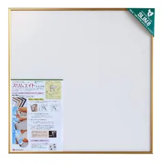 【新着商品】ソフケン(Sofken) アルミ額縁 スリムエイト 500X500 ゴールド 【手ぬぐい額、ハンカチ額、正方形額、軽量で作品セットが簡単なポスターフレーム】