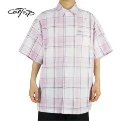 CALTOP キャルトップ メンズ シャツ SS CHECK SHIRTS ショートスリーブチェックシャツ 男女兼用