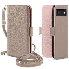 MAGICASE for Google Pixel 6A ケース 手帳型 ショルダー グーグルピクセル6a ケース 手帳型 おしゃれ 女性 ピクセル6a カバー 財布型 肩掛け カード収納 スタンド機能 マグネット式 スマホケースぐーぐるpixel6a 上 0