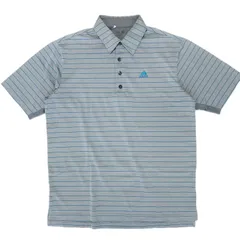 adidas アディダス ゴルフ ウェア CLIMACOOL グレー ボーダー 半袖 ポロシャツ メンズ