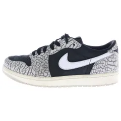 NIKE (ナイキ) AIR JORDAN 1 RETRO LOW OG BLACK CEMENT エア ジョーダン1 レトロ ブラック セメント ローカットスニーカー グレー US9/27cm CZ0790-001