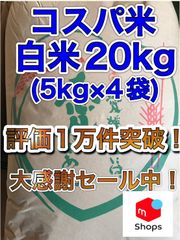 【令和4年産新米】コスパ米 白米　20kg(5kg×4) 送料無料！　お米