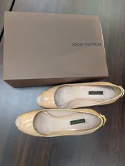 LOUIS VUITTON ルイヴィトン パドロックエナメルオープントゥパンプス