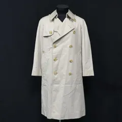 日本製★アクアスキュータム★裏地チェック柄/トレンチコート/アウター【M/ライトベージュ】センターベント/Aquascutum LONDON/Made in Japan◆BC185W