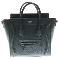 CELINE (セリーヌ) ラゲージ ナノ 2WAYバッグ ハンドバッグ ショルダーバッグ ブラック シルバー金具 レザー