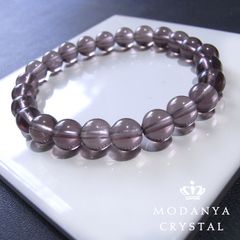 [beads562]パープルフローライト8mm ブレスレット 24粒（天然石/ビーズ）