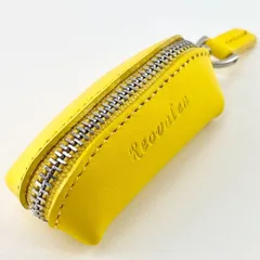 新品 未使用 小銭入れ 極小 本革 コインケース YKKファスナー メンズ レディース イエロー 黄色 ビジネス お洒落 コンパクト