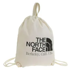 ザノースフェイス 2WAY BIG LOGO STRING BAG A4対応 ホワイトレーベル 海外モデル (CREAM/ホワイト) [並行輸入品]