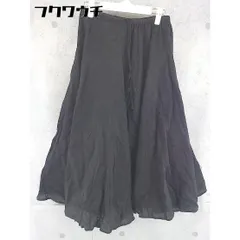 ◇ UNITED ARROWS ユナイテッドアローズ ウエストゴム 膝下丈 フレア スカート ブラック レディース 【中古】 【1102250011047】