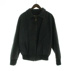 アルマーニ ジーンズ ARMANI JEANS ヴィンテージ レザージャケット 革ジャン 長袖 ジップアップ US32 黒 ブラック ■GY18 /MQのサムネイル