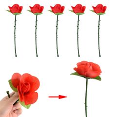 【在庫処分】小道具 手品グッズ マジックセット(5個セット)折り畳み式 定番マジック 手品用品 サプライズ マジシャン 手品師 道具 バラ 新年会 忘年会 フラワーマジック 余興 舞台マジック道具 Coollooda 定番マジック 赤