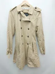 ◇ ◎ ZARA BASIC ZARA ザラ シンプル 通勤 長袖 トレンチコート サイズEUR L USA L MEX 30 ベージュ メンズ P  【1310020009006】