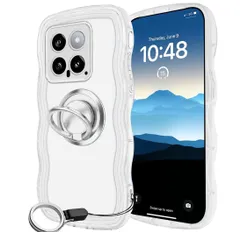 新品 Xiaomi 13T/13T Pro ケース クリア ウェーブ リング付き TPU波状のバンパー 透明 スマホケース かわいい うねうね シャオミ 13T/13T Pro ウェーブ デザイン 可愛い 韓国 女性用 薄型 人気 おしゃれ 耐衝撃 Xiaom