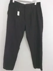 ◇ URBAN RESEARCH DOORS タック チェック テーパード パンツ サイズ40 ブラック ダークブラウン メンズ  【中古】 【1208170009291】