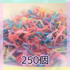キッズ ヘアゴム （大）パステルカラー② 250個 大量
