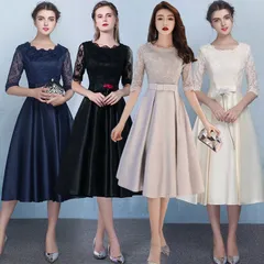 ドレス お呼ばれ 結婚式 ワンピース ワンピ パーティードレス フォーマル 大きいサイズ デート ゆったり 女子会 食事会パーティードレスxiuhua06