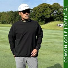 新品【COMONGOLF/コモンゴルフ】止水ポケット付きウィンドブレーカー/ブラック(CG-JK301S)ゴルフウェア 春秋 長袖 撥水 シャカシャカ プルオーバー ピステ モックネック ストレッチ M L XL 2XL 3XL LL XXL XXXL