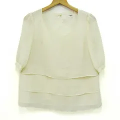ナチュラルビューティーベーシック カットソー シャツ7分袖 ブランド トップス レディース Lサイズ ベージュ NATURAL BEAUTY BASIC 【中古】