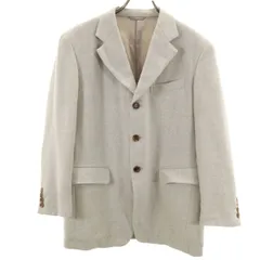 良品　Christian Dior ディオール　ノーカラージャケット　リネン M DIOR | ジャケット バージンウール ツイル