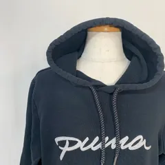 ＵS古着 PUMA ロゴ パーカー レディース スウェット プーマ かわいい 黒